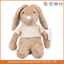 ICTI stuffed custom rabbit tshirt animal plush toys wholesale